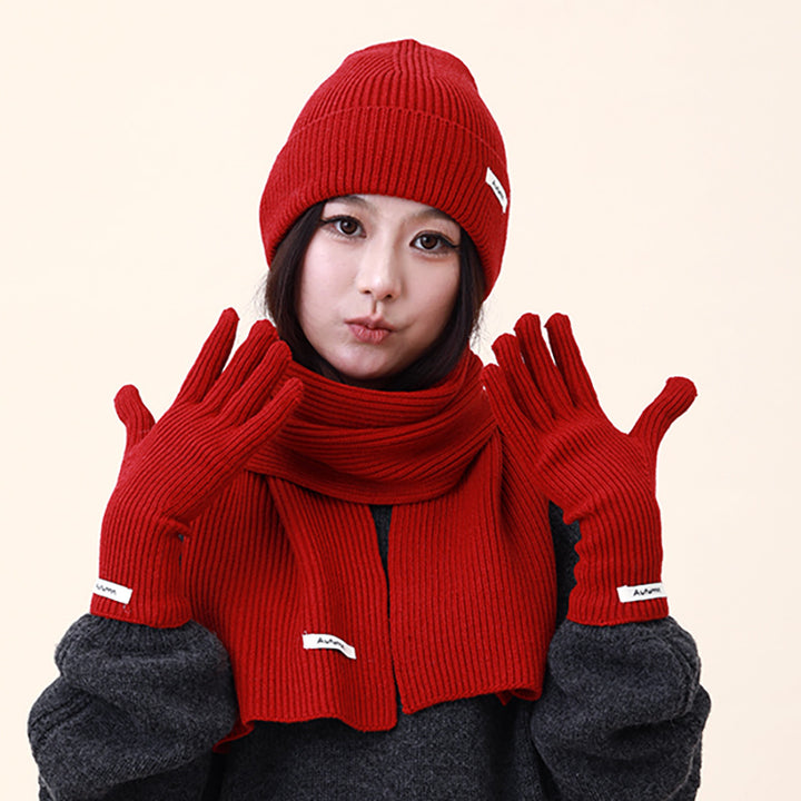 Knit Set: Hat, Scarf and Gloves