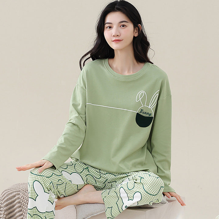 Reversible cotton pajamas, long sleeves