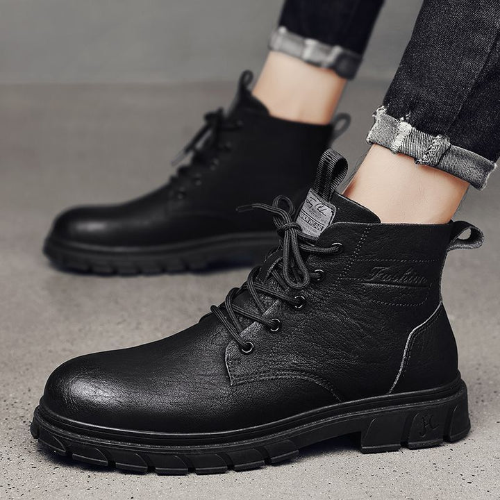 Men's work-style boots, PU upper material