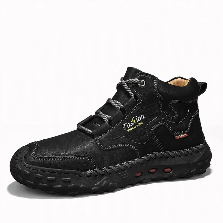 Men's ankle boots, medium-high shaft, lined