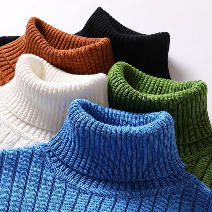 Men's turtleneck sweater, slim fit, lined
