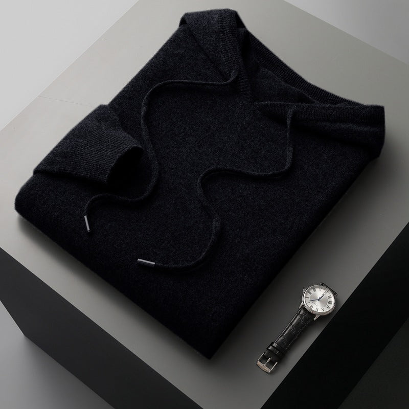 Men's hoodie made of cashmere-wool mix