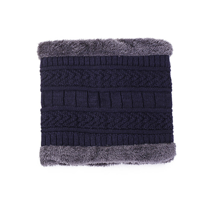 Knitted hat with scarf, 2-piece set, lined