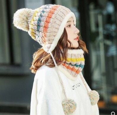 Knitted hat and scarf set