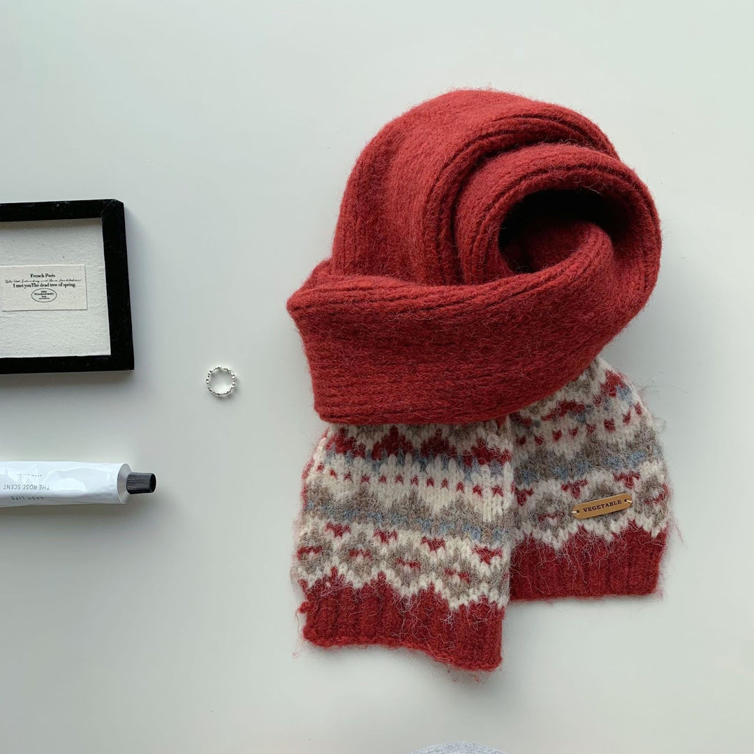 Cashmere knit scarf, 180x45 cm