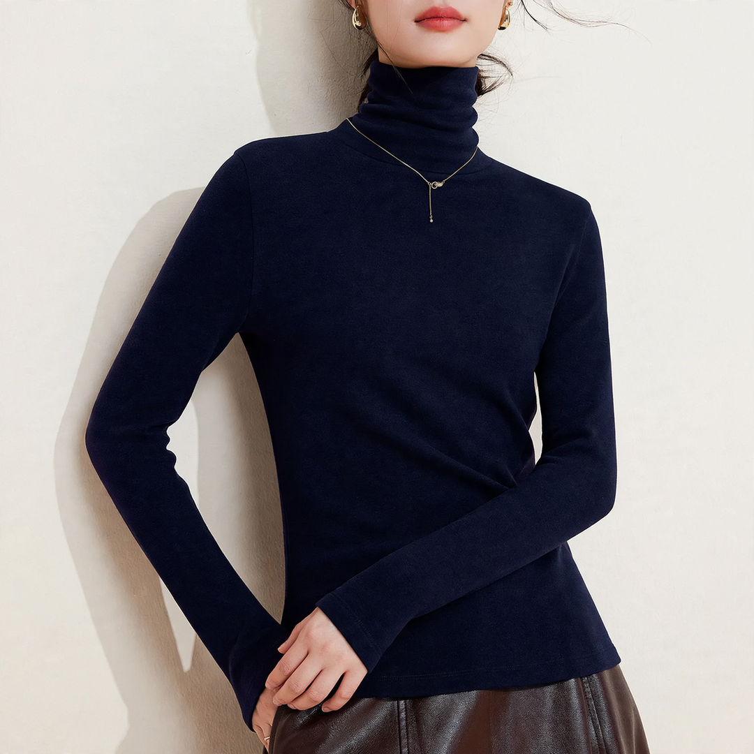 Women's Thermal Undershirt with Stand-up Collar