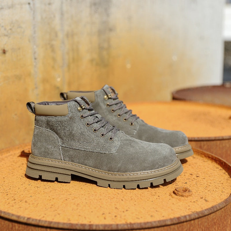 Robuste Lederstiefel, gefüttert, verschiedene Größen