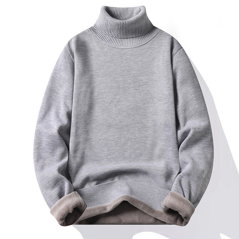Men's turtleneck sweater, lined, slim fit