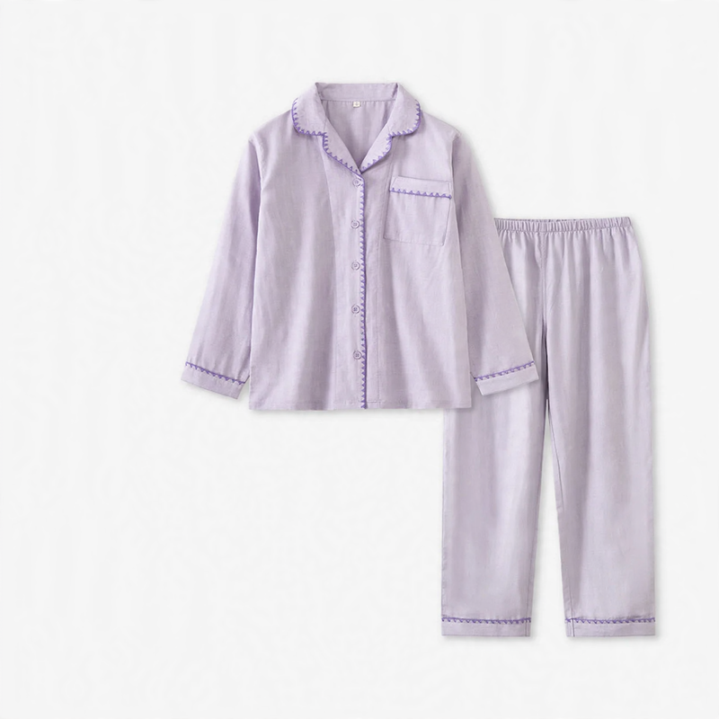 Cotton Pajama Set for Couples, Gauze Fabric