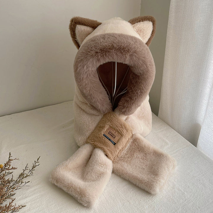 Playful hooded cap with ears