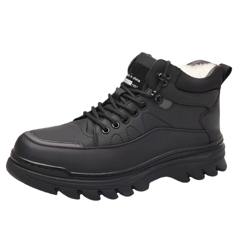 Padded men's winter boots, non-slip