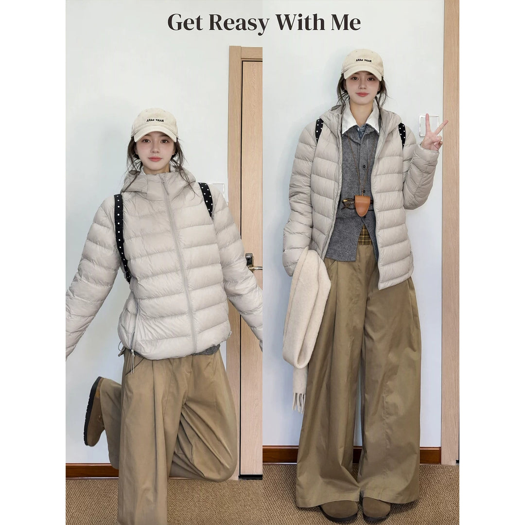 Light down jacket with quilted pattern, Unisex