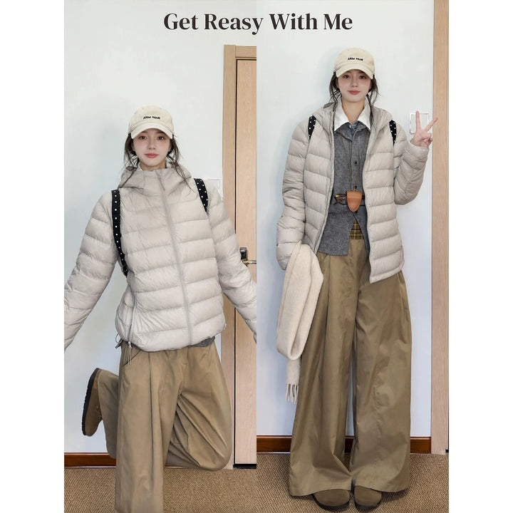 Light down jacket with quilted pattern, Unisex