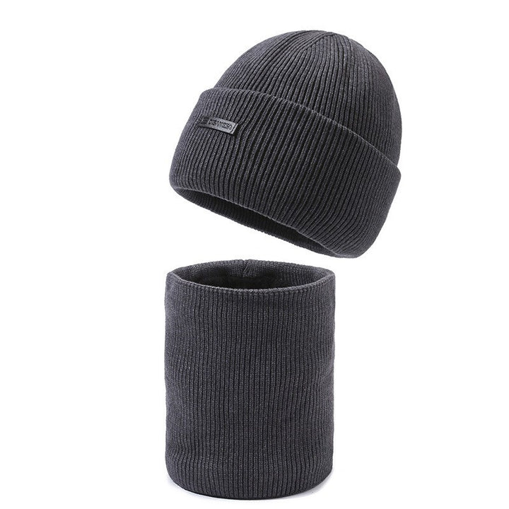 Winter knit cap with neck protection, 2-piece set