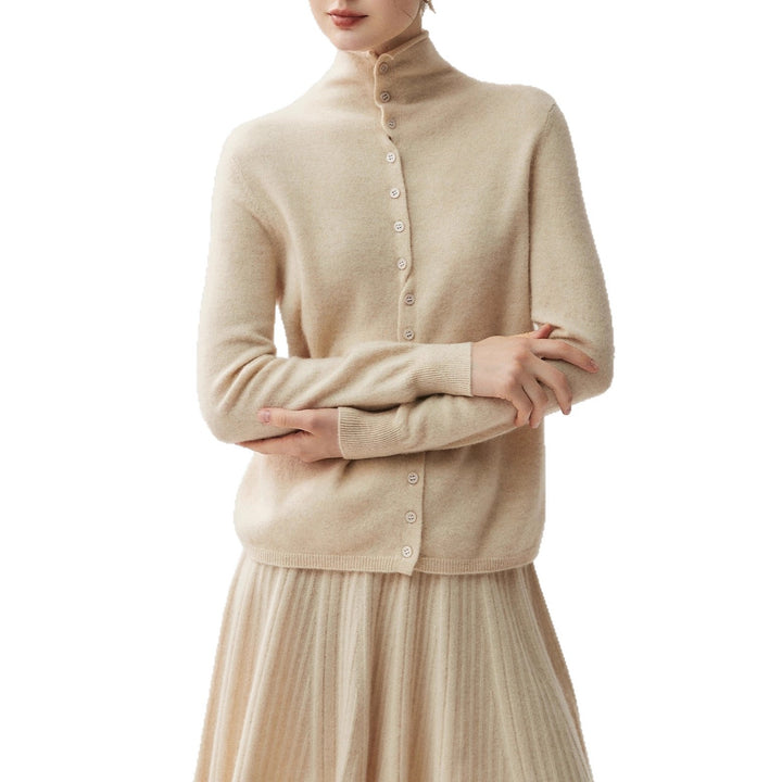 Cardigan with rolled edges, soft feel