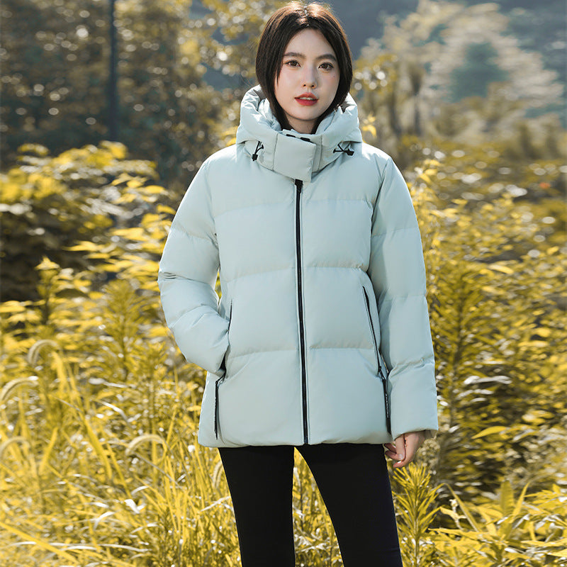 Short, extra thick down jacket for women