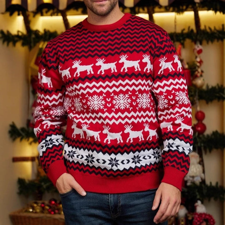 Christmas sweater with snowflake pattern