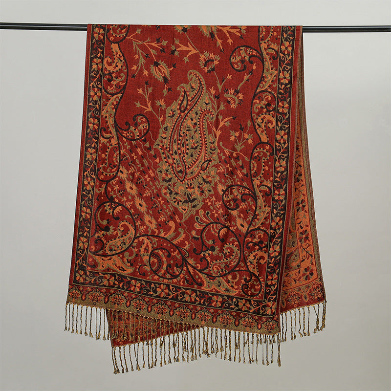 Elegant Stole with Jacquard Pattern