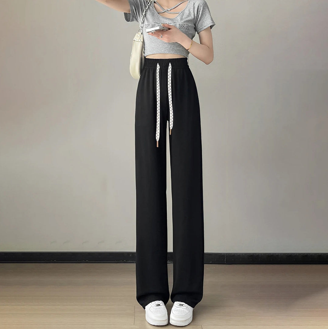 Kord-wide trousers with high waistband