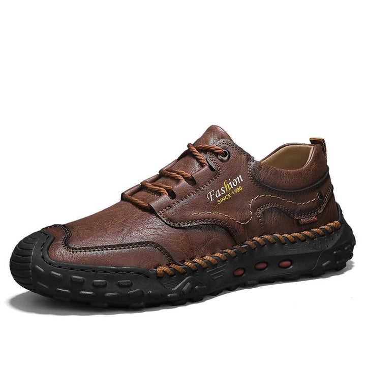 Men's ankle boots, medium-high shaft, lined