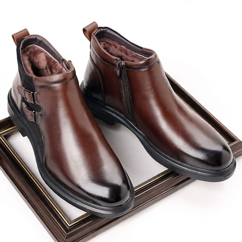Men's Chelsea Boots, Cowhide, Business Style