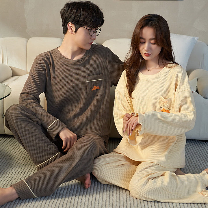 Comfortable house suit for couples, cotton, various sizes