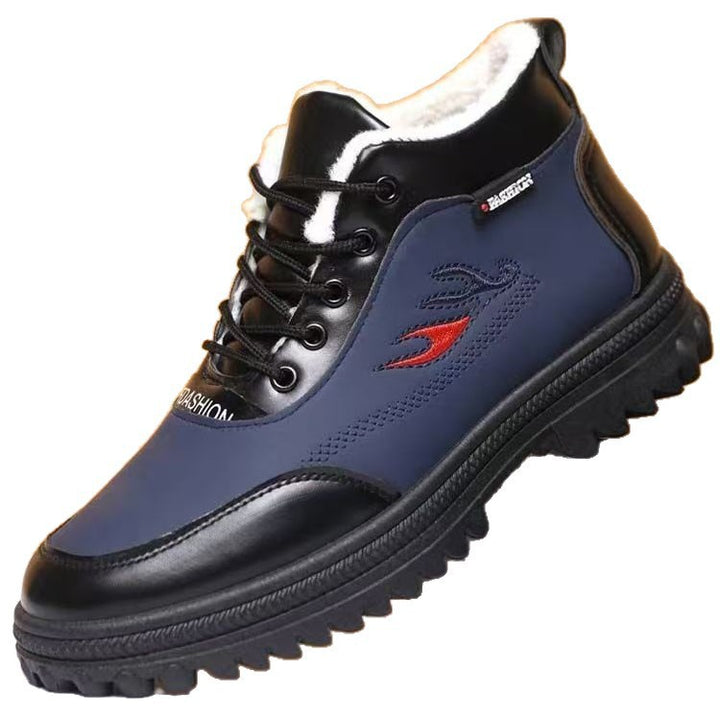 Padded men's ankle boots, water-repellent, warm