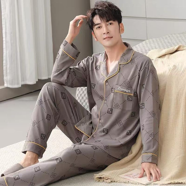 Men's Pajama Set made of pure cotton, lightweight