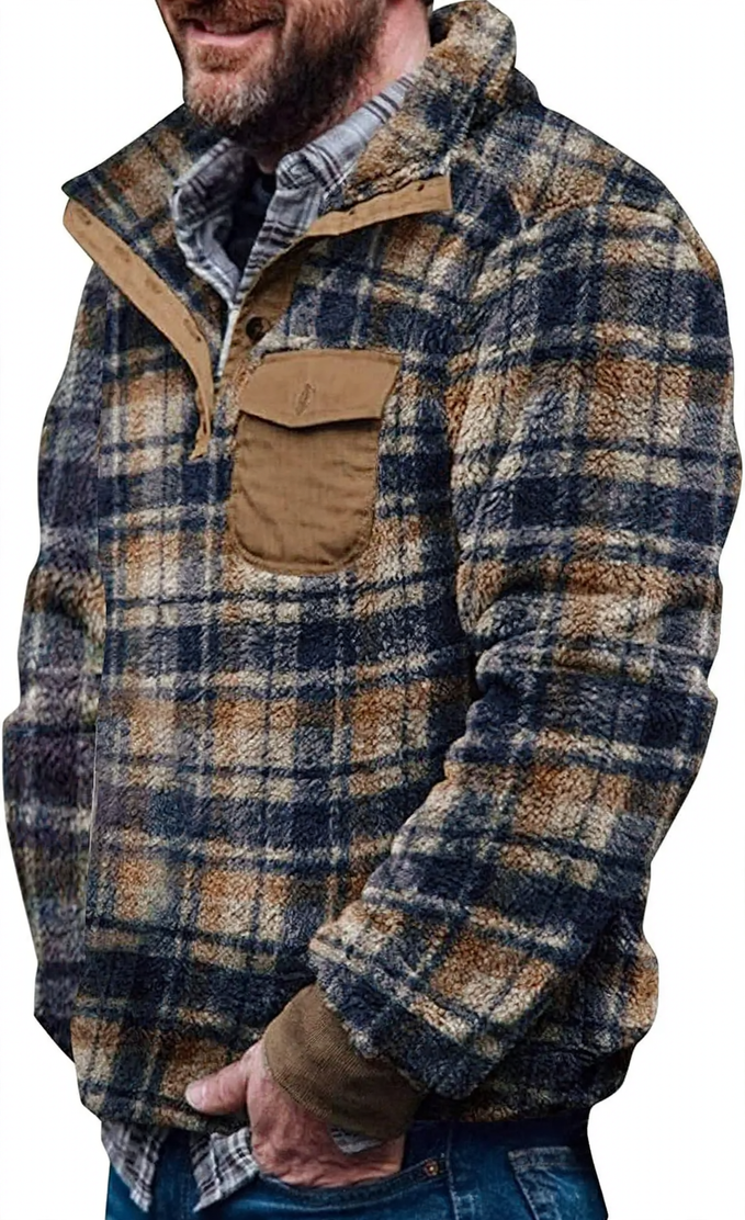 Men's sweatshirt, lined, solid color