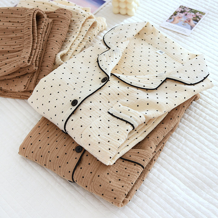 Women's pajamas made of double-layer cotton muslin