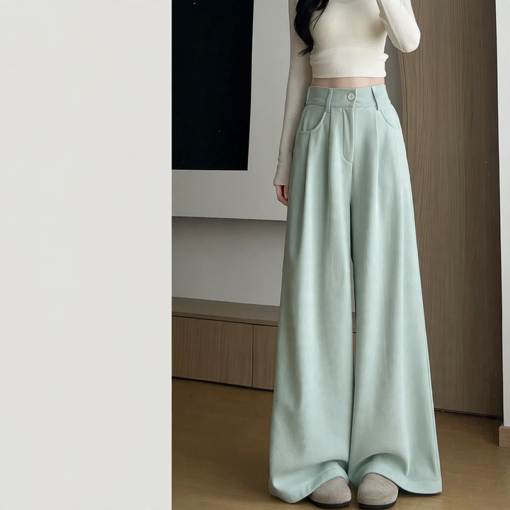 Women’s corduroy pants, wide cut, various colors