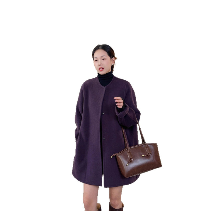 Ladies' wool coat, alpaca look, 1118-155
