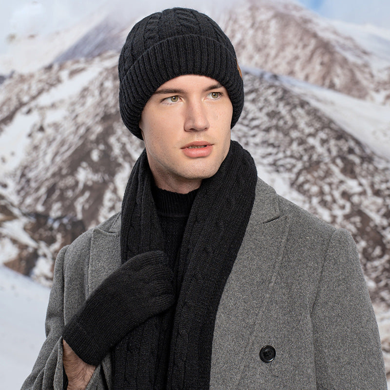Knit set with hat, scarf and gloves