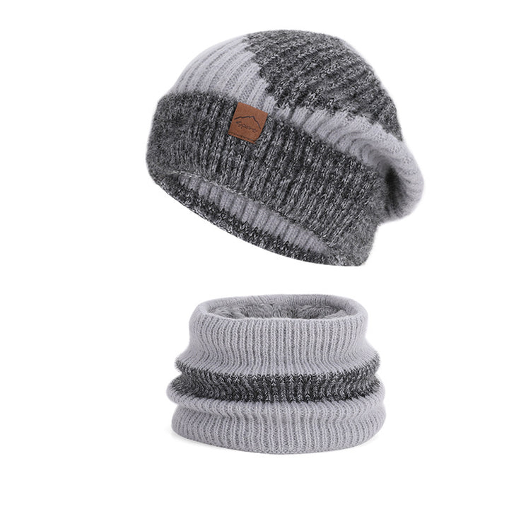 Knit beanie and loop scarf set