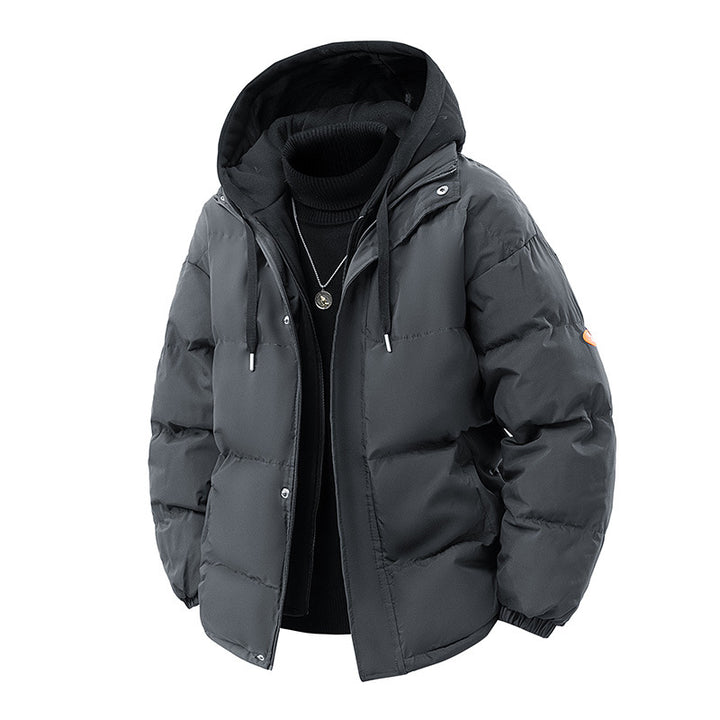 Fashionable men's winter jacket, fake layer look