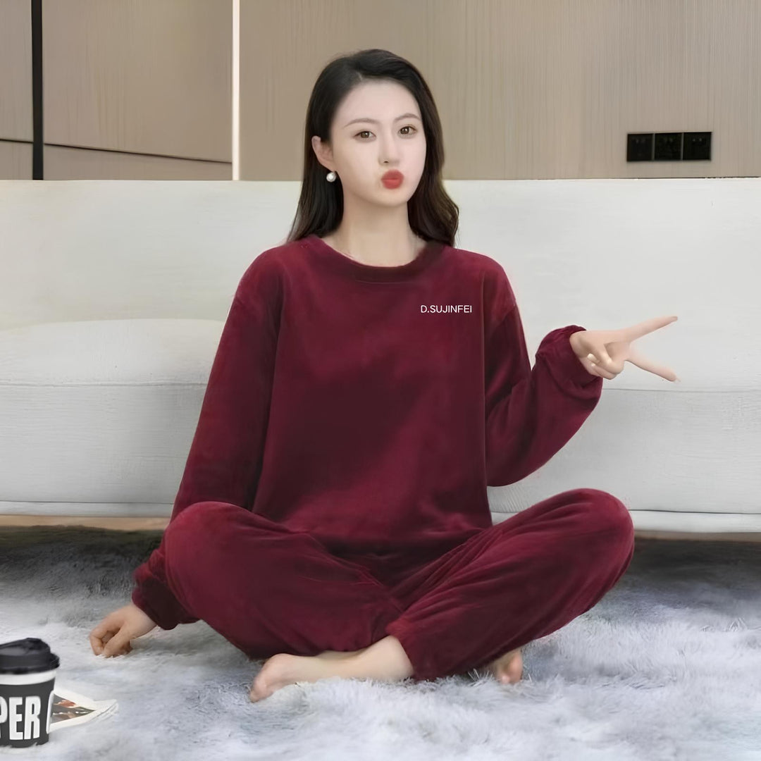 Warmer coral fleece house suit, unisex, for cold days