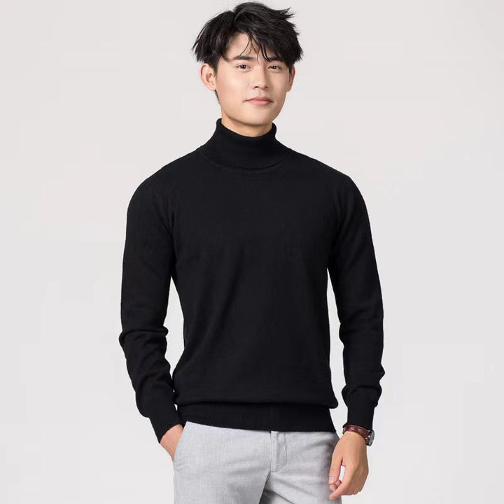Men's Wool Pullover, Turtleneck, Easy Care