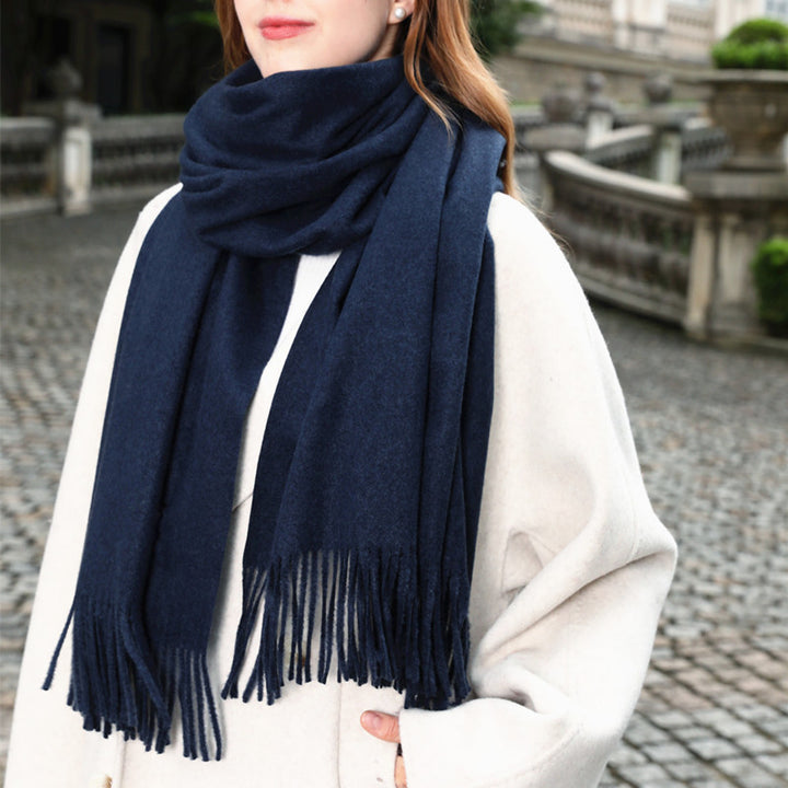 Warmer wool scarf, solid colors