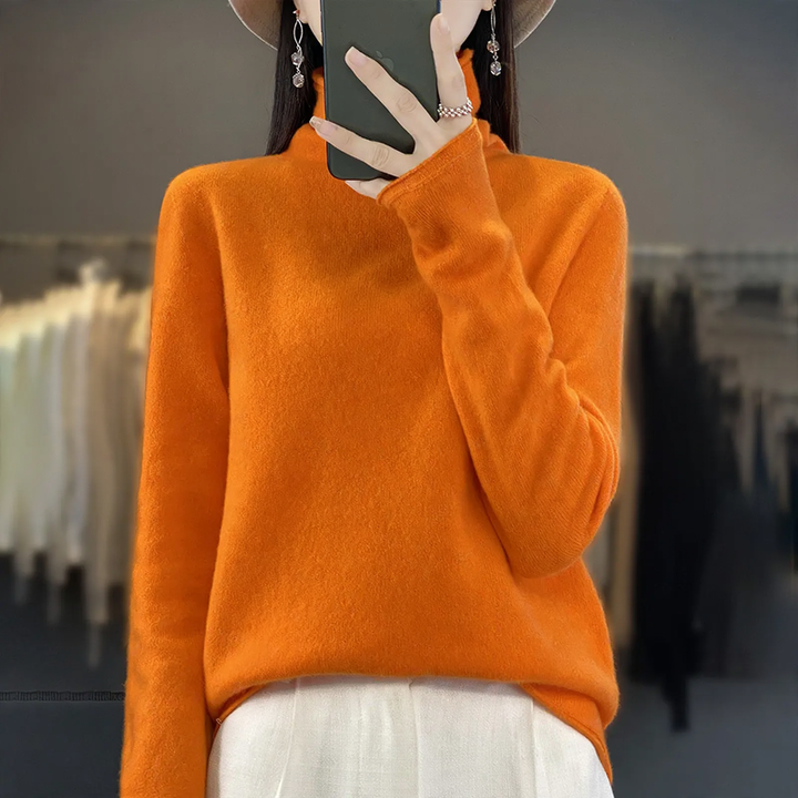 Women's Knit Sweater, Crew Neck or Stand-up Collar, Long Sleeves