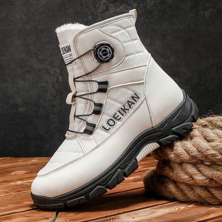 Padded men's winter boots, large sizes