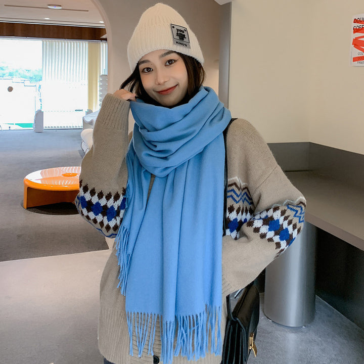Winter scarf in cashmere look, 200x70 cm