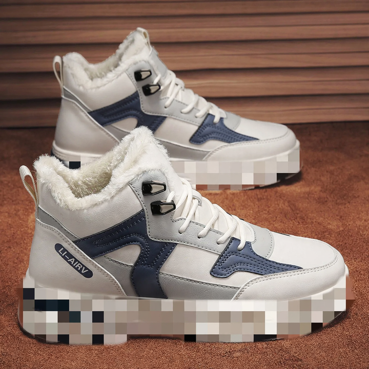Men's boots with platform, slip-resistant rubber sole