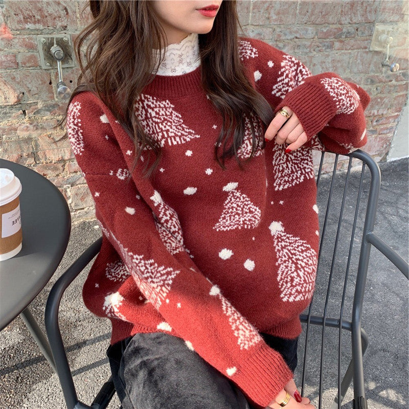 Warmer Christmas sweater with snowflake pattern