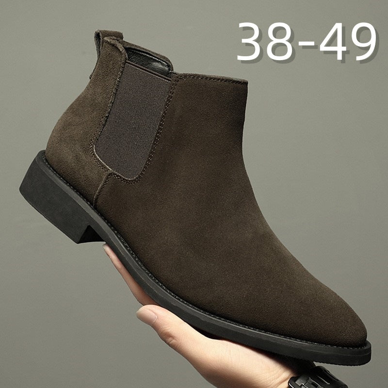 Men's Chelsea Boots, Suede Look, Pointed Toe