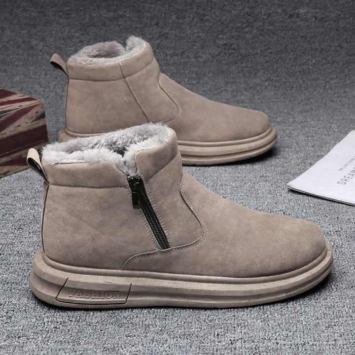 Padded men's winter boots, non-slip
