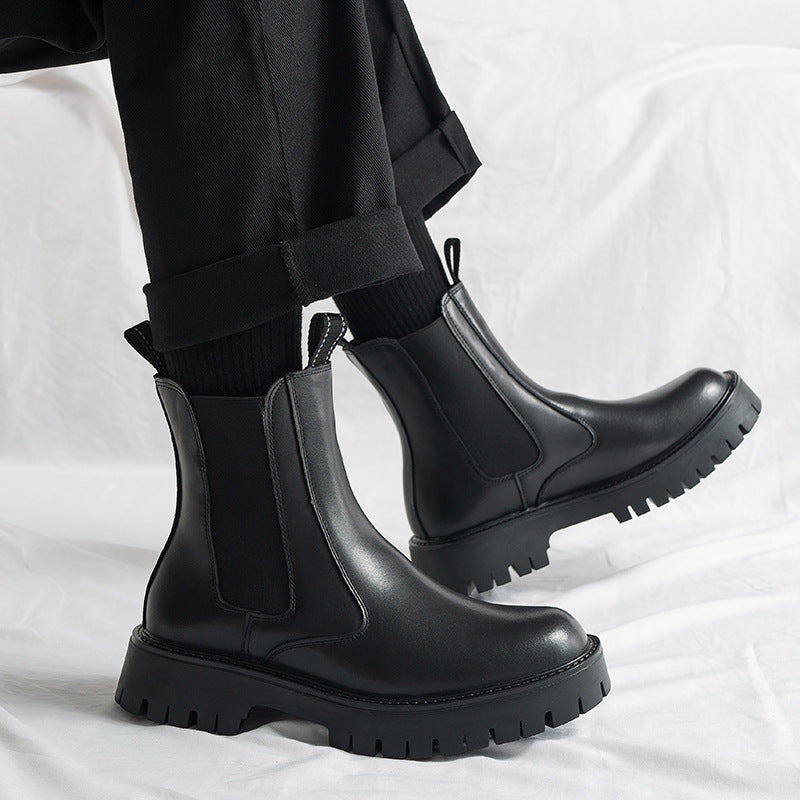 Men's Chelsea Boots made of leather, water-repellent