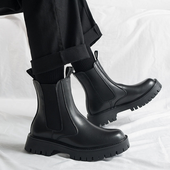 Men's Chelsea Boots made of leather, water-repellent