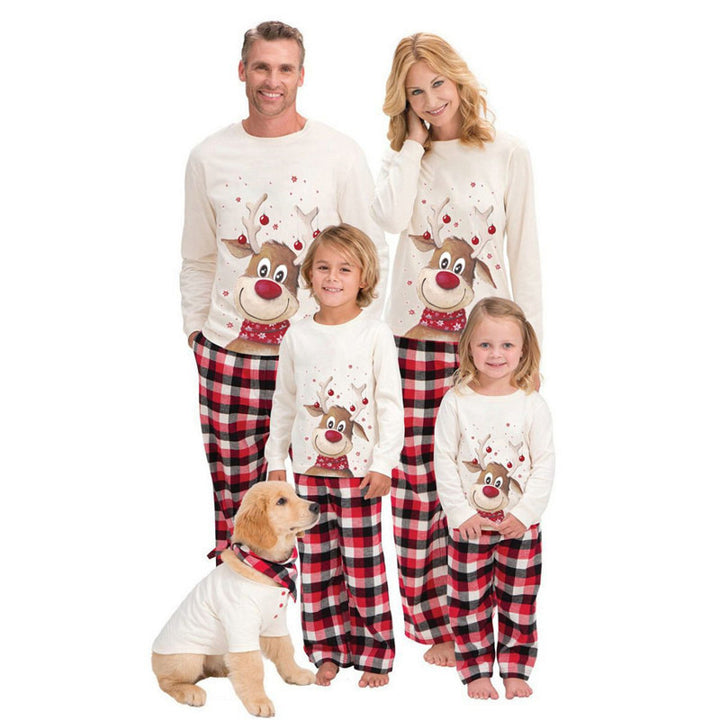 Christmas Pajama Set for the Family with Reindeer Motif