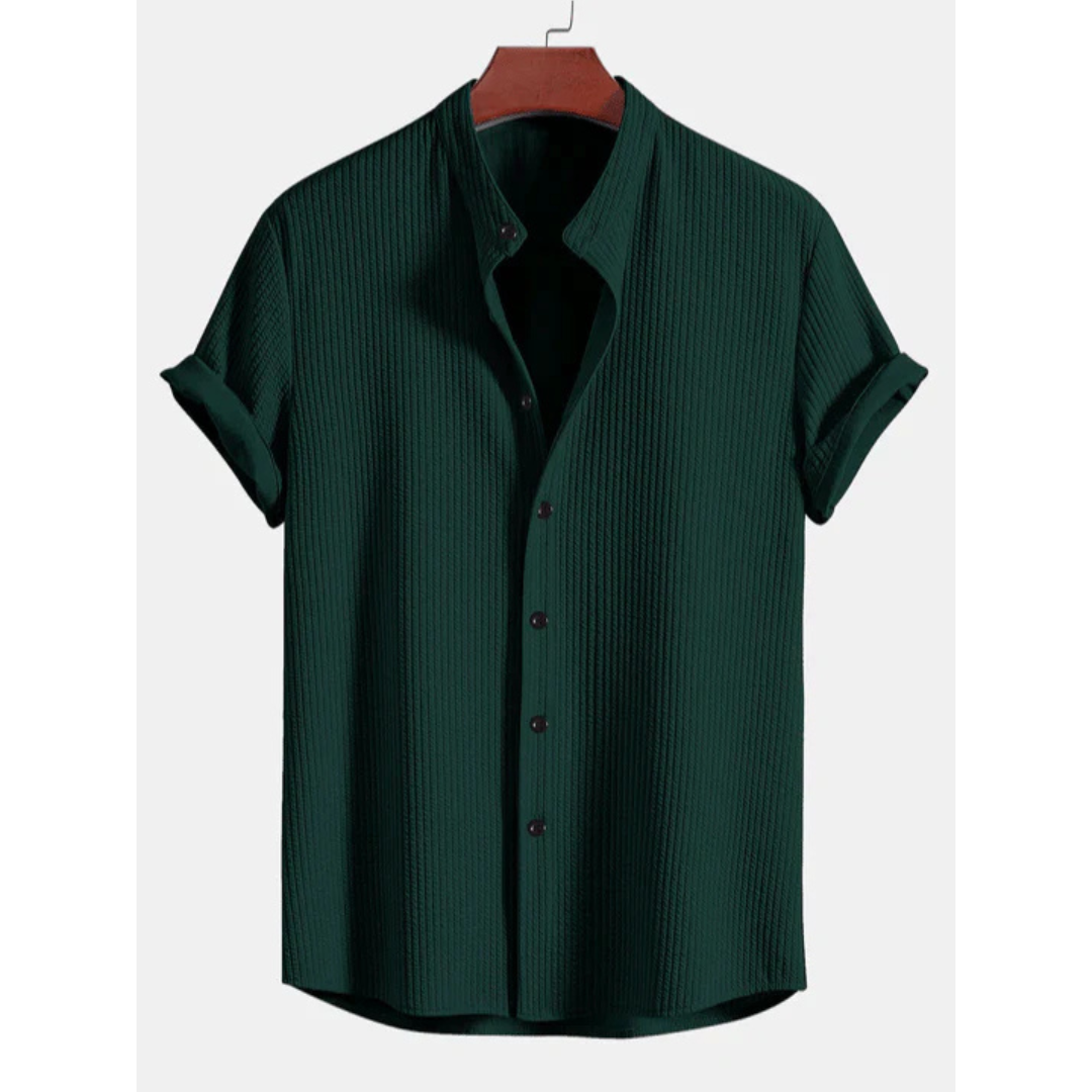 Lune London | Short-sleeve Button Placket Blouse Casual