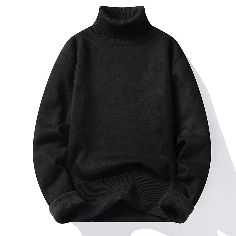 Men's turtleneck sweater, lined, slim fit